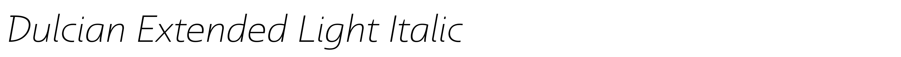 Dulcian Extended Light Italic